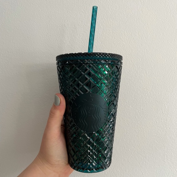 Starbucks Other - Starbucks Emerald Green Grande Jeweled Grid Cold Cup Tumbler